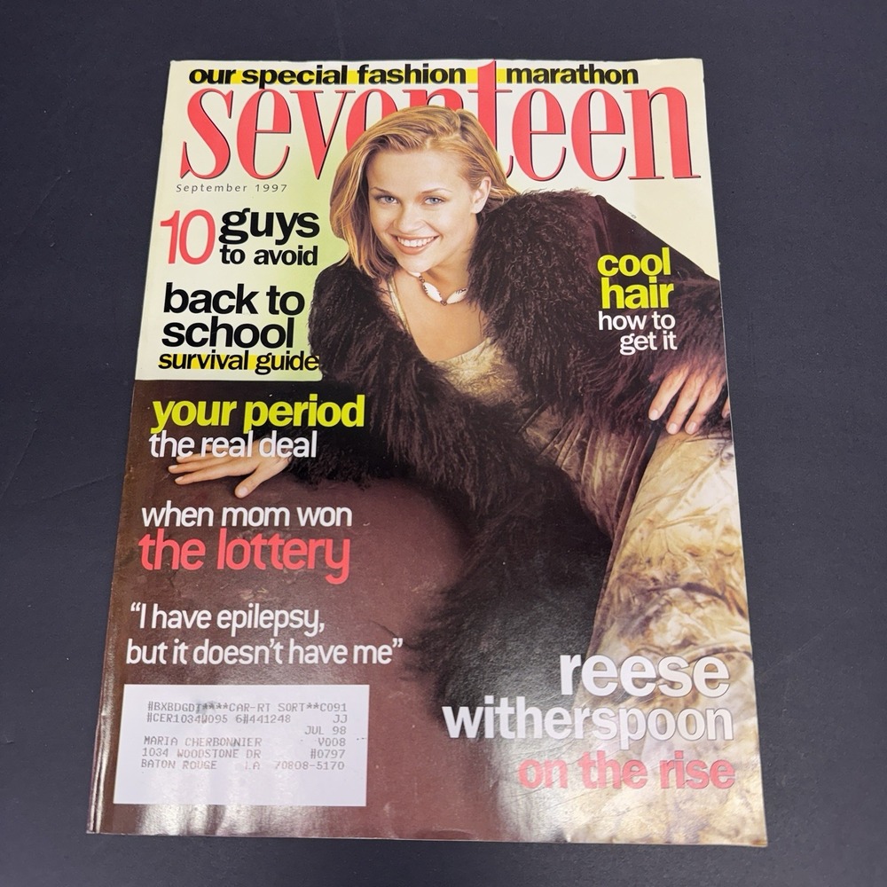 Vintage SEVENTEEN Magazine September 1997 – Reese Witherspoon Cover, Fiona Apple